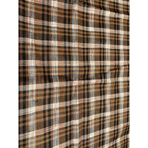 Plaid Brown Beige Fabric - 1/2 Yard 42" Wide Cotton Material Sewing & Quilting
